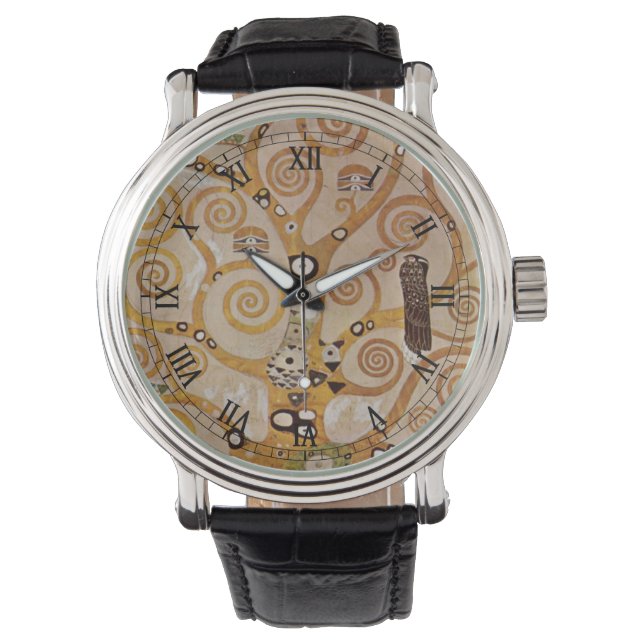 Tree of Life by Gustav Klimt, Stylized Art Nouveau Watch (Front)