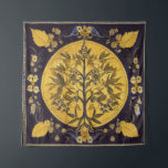 Tree of Life by kedoki black gold embroidery Throw Tapestry<br><div class="desc">Tree of Life by kedoki black gold embroidery</div>