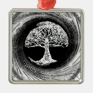 Tree of Life Calmness Within Metal Ornament