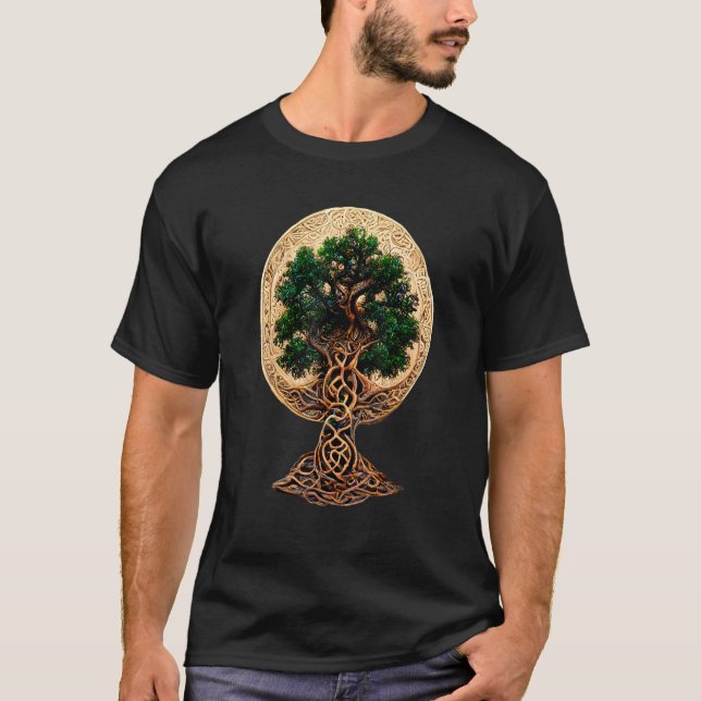 Tree Of Life - Celtic Knotwork - Scottish Symbol - T-Shirt (Front)