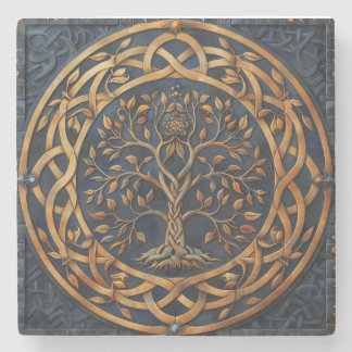 Tree of Life Celtic Stone Coaster