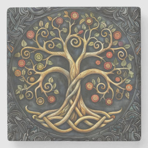 Tree of Life Celtic Stone Coaster