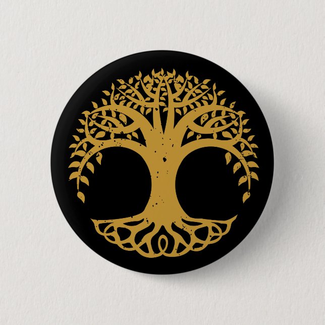 Tree of Life Celtic Symbol 2 Inch Round Button (Front)