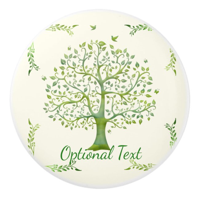 Tree of Life Ceramic Knob (Front)
