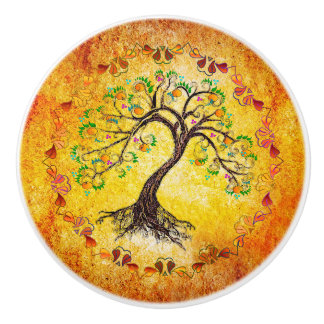 Tree of Life Ceramic Knob