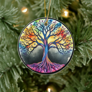 Tree of Life Ceramic Ornament
