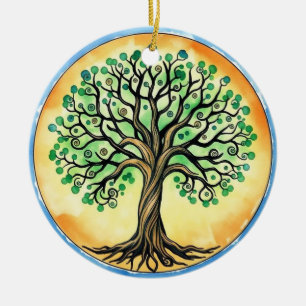Tree of Life Ceramic Ornament
