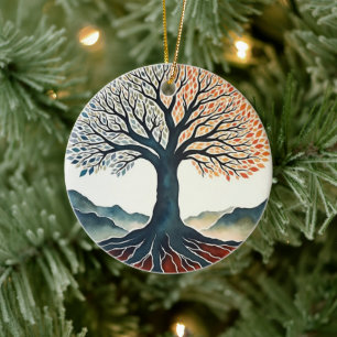 Tree of Life Ceramic Ornament