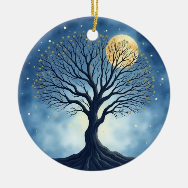 Tree of Life  Ceramic Ornament (Front)