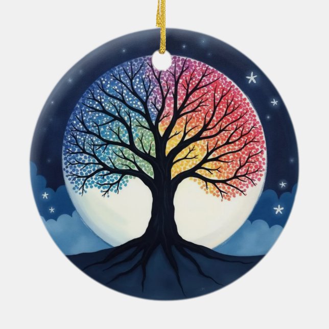 Tree of Life  Ceramic Ornament (Back)