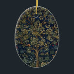 Tree of Life Ceramic Ornament<br><div class="desc">Tree of Life by William Morris. The "Tree of Life" is one of William Morris' most well known works. You can readily see his attention to detail in this wonderful tapestry, whose symbolic meaning, according to the Biblical story of Adam and Eve, is everlasting life or immortality. William Morris (24...</div>