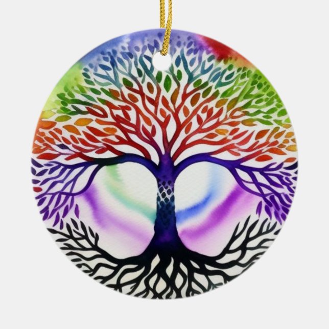  Tree of Life  Ceramic Ornament (Front)