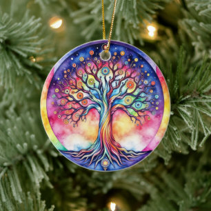 Tree of Life Ceramic Ornament