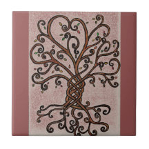 Tree of Life Ceramic Tile Style 1