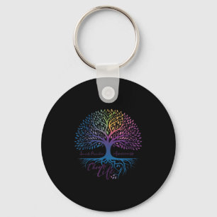 Tree Of Life Choose Life Suicide Prevention Awaren Keychain