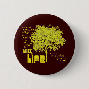 Tree of Life Christian Scripture button/badge 2 Inch Round Button