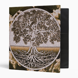 Tree of Life Circle of Life in Brown Binder