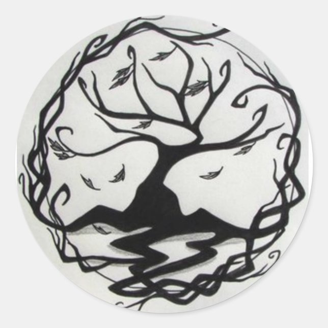 Tree of life classic round sticker (Front)