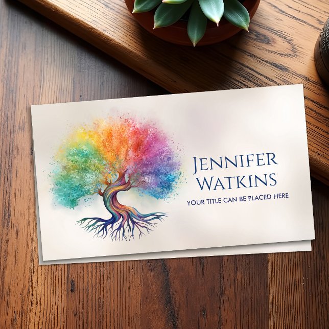 Tree of Life - colourful foliage Business Card (Creator Uploaded)