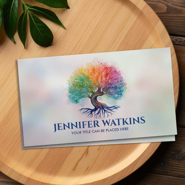 Tree of Life - colourful foliage Business Card (Creator Uploaded)