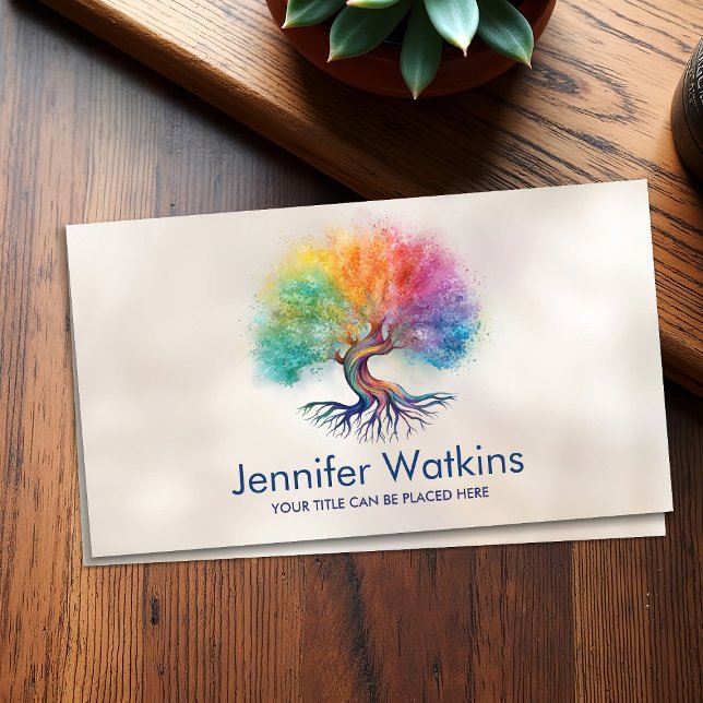 Tree of Life - colourful foliage Business Card (Creator Uploaded)