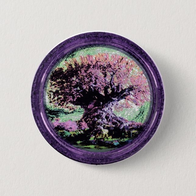 Tree of Life Concern 2 Inch Round Button (Front)