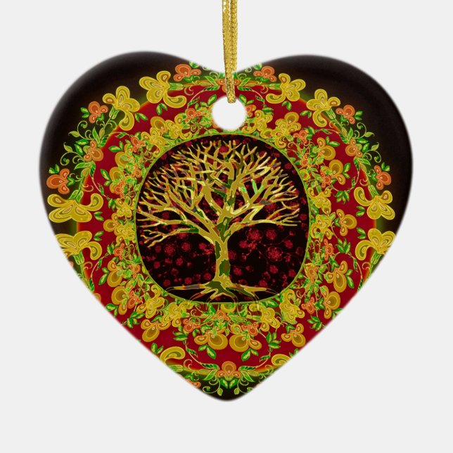 Tree of Life Constant Change Ceramic Ornament (Front)