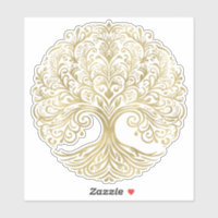 Tree of Life Cream & Gold Celtic Wedding