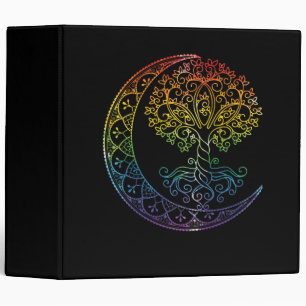 Tree of Life Cresent Moon Phases Mandala Yoga Gift Binder