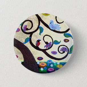 Tree of life detail 2 inch round button