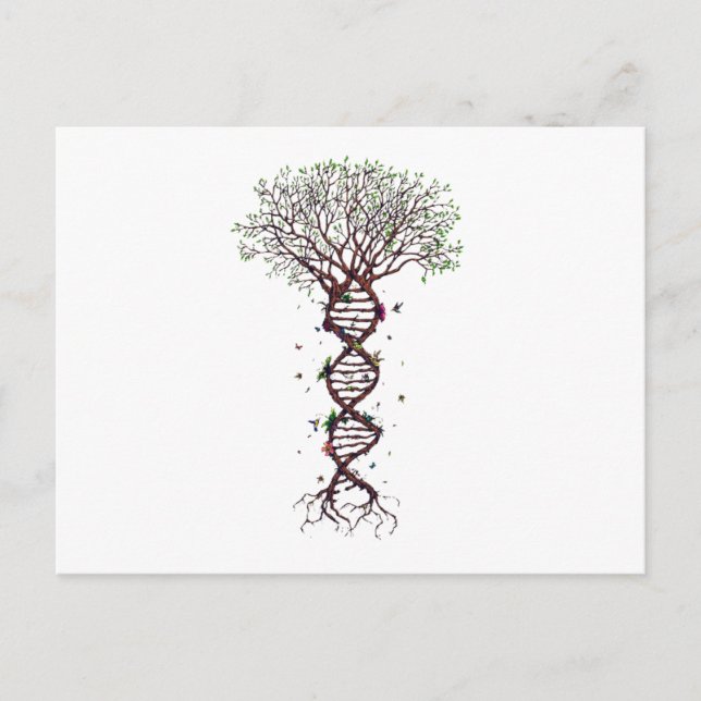 Tree of Life DNA Genetics Biology Environment Announcement Postcard (Front)