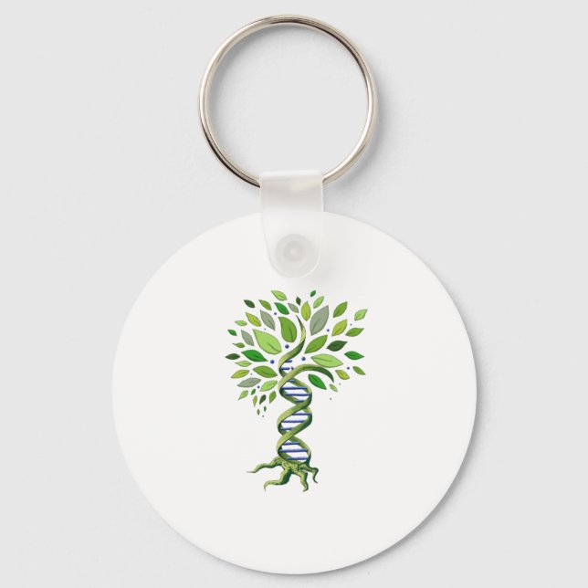 Tree of Life DNA Genetics Biology Environment Keychain (Front)