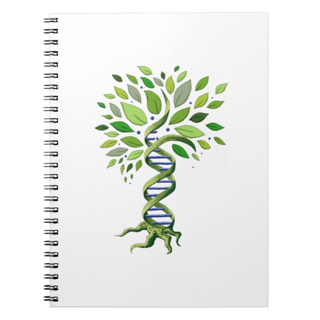 Tree of Life DNA Genetics Biology Environment Notebook (Front)