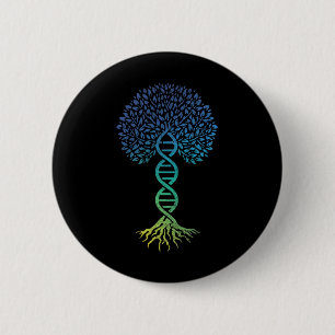 Tree Of Life Dna Science Genetics Earth Day Geneal 2 Inch Round Button