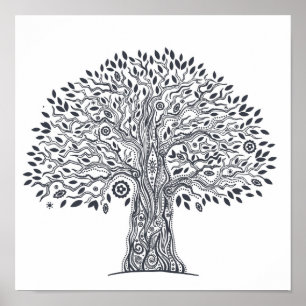 Tree Of Life Doodle 2 Poster