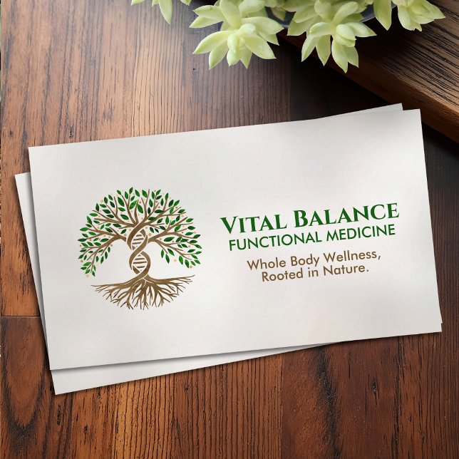 Tree of Life Double Helix DNA Functional Medicine Business Card (Creator Uploaded)