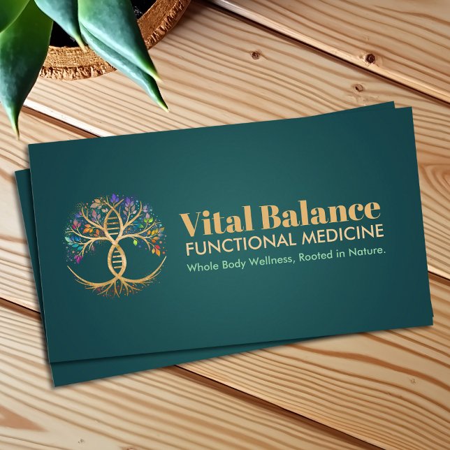 Tree of Life Double Helix DNA Functional Medicine Business Card (Creator Uploaded)