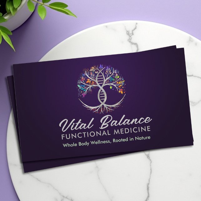 Tree of Life Double Helix DNA Functional Medicine Business Card (Creator Uploaded)