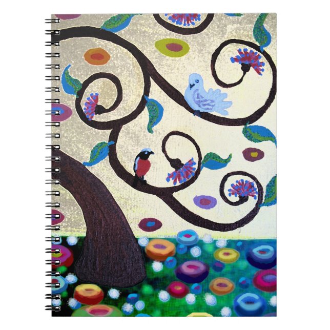 Tree of life dove and robin notebook (Front)