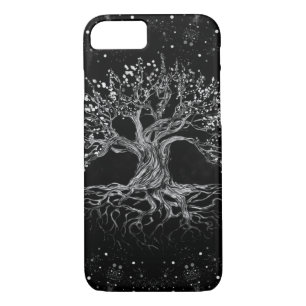 Tree of Life Drawing Black and White Case-Mate iPhone Case