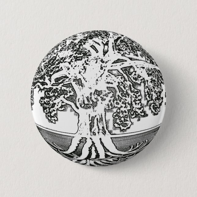 Tree of Life Earth 2 Inch Round Button (Front)