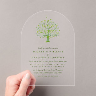 Tree of Life, Elegant Wedding Acrylic Invitations