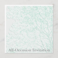 Tree of Life/Embossed-Like All-Occasion Invitation