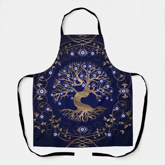 Tree of Life Evil Eye Ornament Apron (Front)
