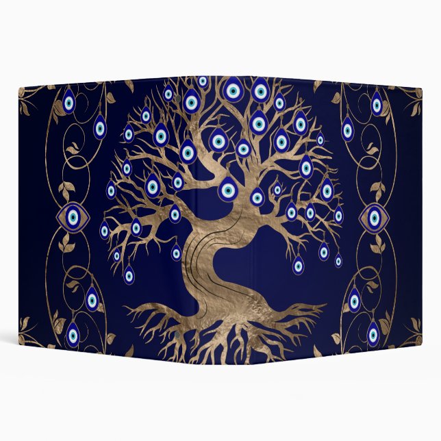 Tree of Life Evil Eye Ornament Binder (Background)