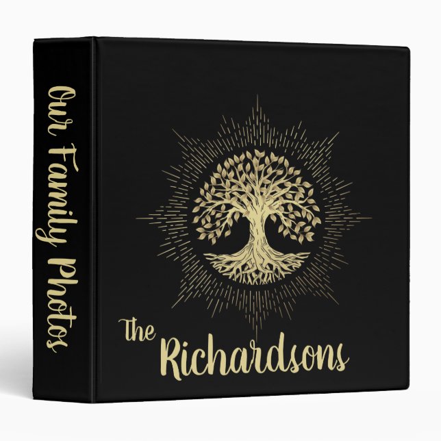 Tree of Life Family Photo Album 3 Ring Binder (Front/Spine)