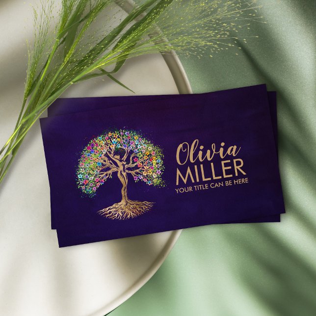 Tree of Life - Female Silhouette  Business Card (Creator Uploaded)