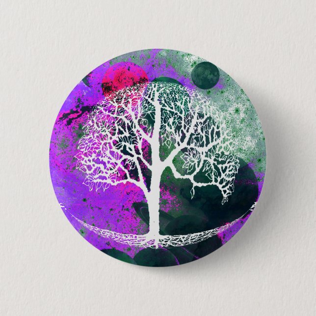 Tree of Life Galaxy 2 Inch Round Button (Front)