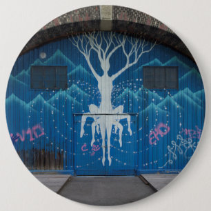 Tree Of Life Graffiti 6 Inch Round Button