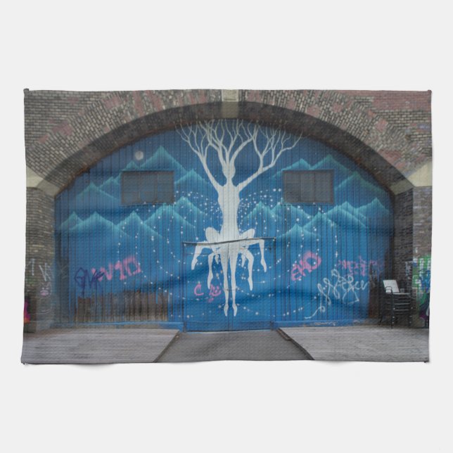 Tree Of Life Graffiti Kitchen Towel (Horizontal)